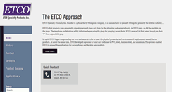 Desktop Screenshot of etcoproducts.com